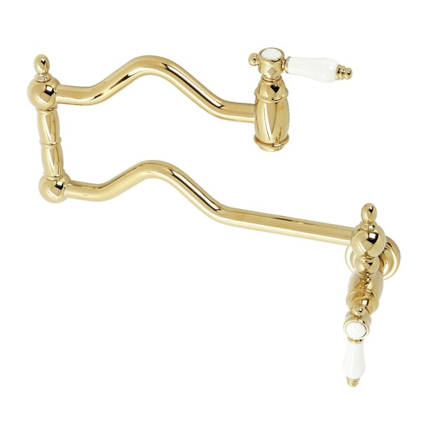 KS2102BPL Bel Air Wall Mount Pot Filler, Polished Brass